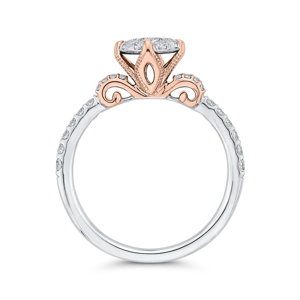 Round Diamond Engagement Ring in 14K Two Tone Gold Image 4 McChristy Jewelers Columbus, NE