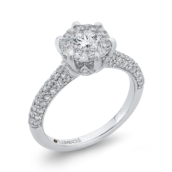 Round Diamond Engagement Ring with Six-Prong Head in 14K White Gold Image 2 McChristy Jewelers Columbus, NE