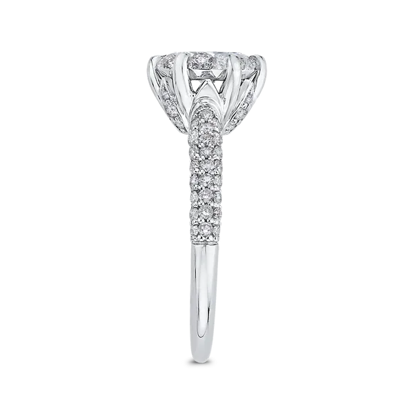 Round Diamond Engagement Ring with Six-Prong Head in 14K White Gold Image 3 McChristy Jewelers Columbus, NE