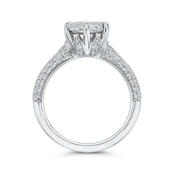 Round Diamond Engagement Ring with Six-Prong Head in 14K White Gold Image 4 McChristy Jewelers Columbus, NE
