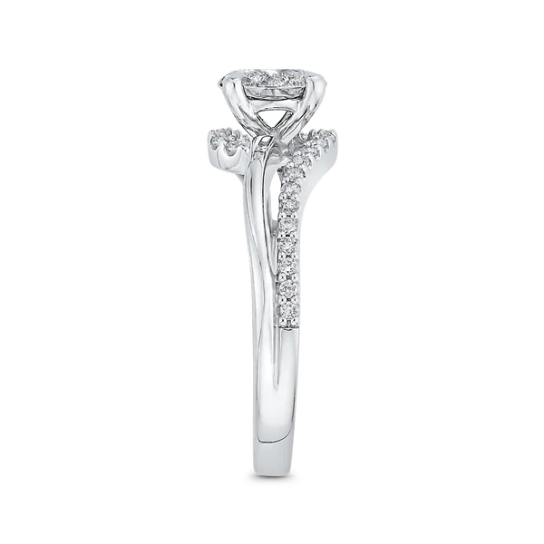 Round Diamond Promise Engagement Ring in 14K White Gold Image 3 McChristy Jewelers Columbus, NE