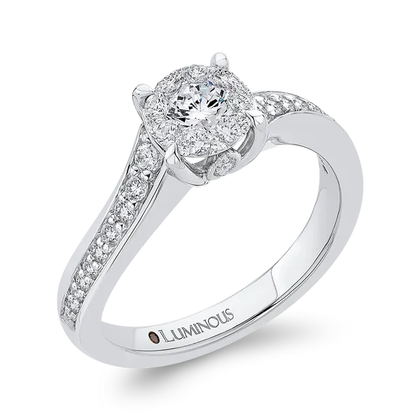 Diamond Bypass Engagement Ring in 14K White Gold Image 2 McChristy Jewelers Columbus, NE