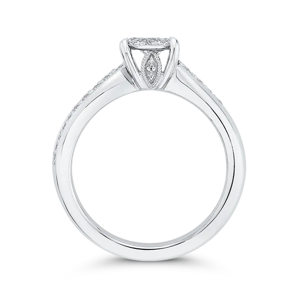 Diamond Bypass Engagement Ring in 14K White Gold Image 4 McChristy Jewelers Columbus, NE