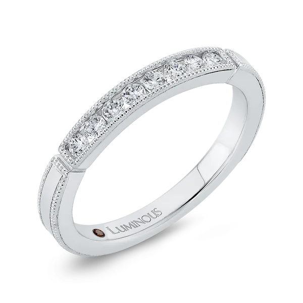 Round Diamond Wedding Band in 14K White Gold Image 2 McChristy Jewelers Columbus, NE