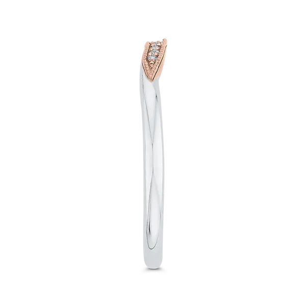 Round Diamond Wedding Band in 14K Two Tone Gold Image 3 McChristy Jewelers Columbus, NE