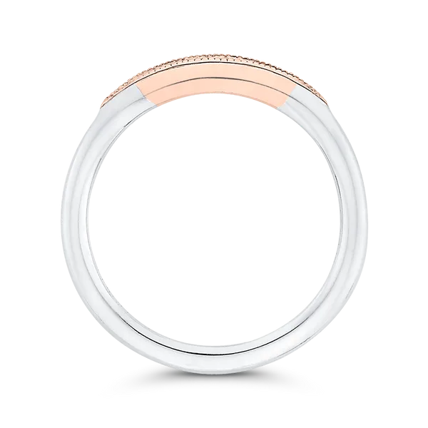 Round Diamond Wedding Band in 14K Two Tone Gold Image 4 McChristy Jewelers Columbus, NE