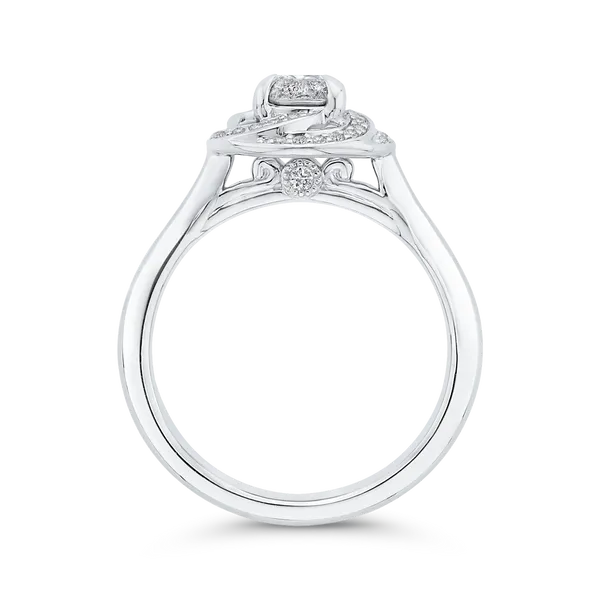 Round Diamond Swirl Fashion Ring in 14K White Gold Image 4 McChristy Jewelers Columbus, NE