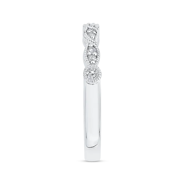 Round Diamond Wedding Band in 14K White Gold Image 3 McChristy Jewelers Columbus, NE