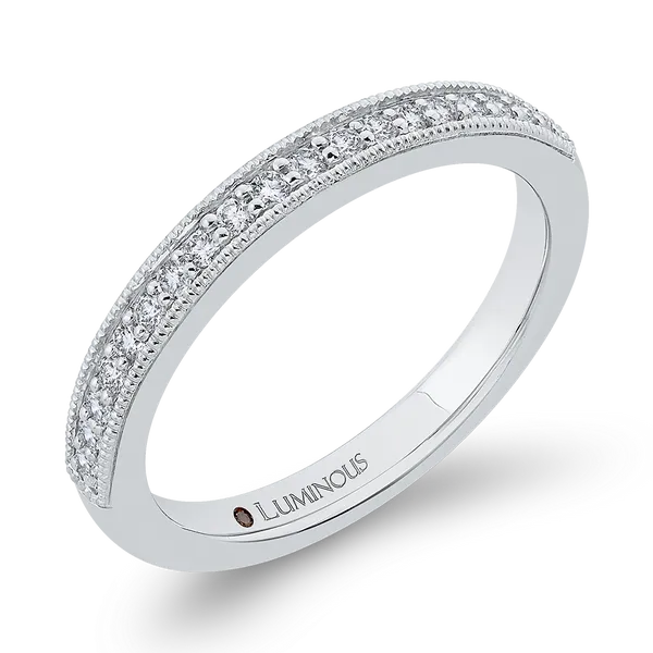 Diamond Half-Eternity Wedding Band in 14K White Gold Image 2 McChristy Jewelers Columbus, NE