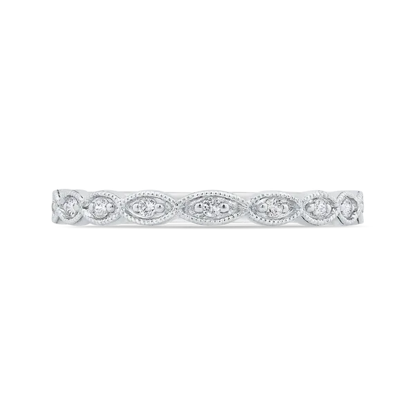 Euro Shank Round Diamond Half-Eternity Wedding Band in 14K White Gold McChristy Jewelers Columbus, NE