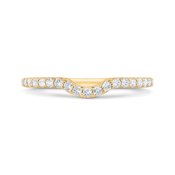 Diamond Half-Eternity Wedding Band in 14K Yellow Gold McChristy Jewelers Columbus, NE