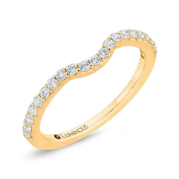 Diamond Half-Eternity Wedding Band in 14K Yellow Gold Image 2 McChristy Jewelers Columbus, NE