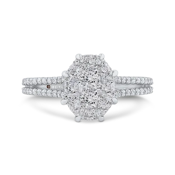 Split Shank Round Diamond Engagement Ring in 14K White Gold McChristy Jewelers Columbus, NE