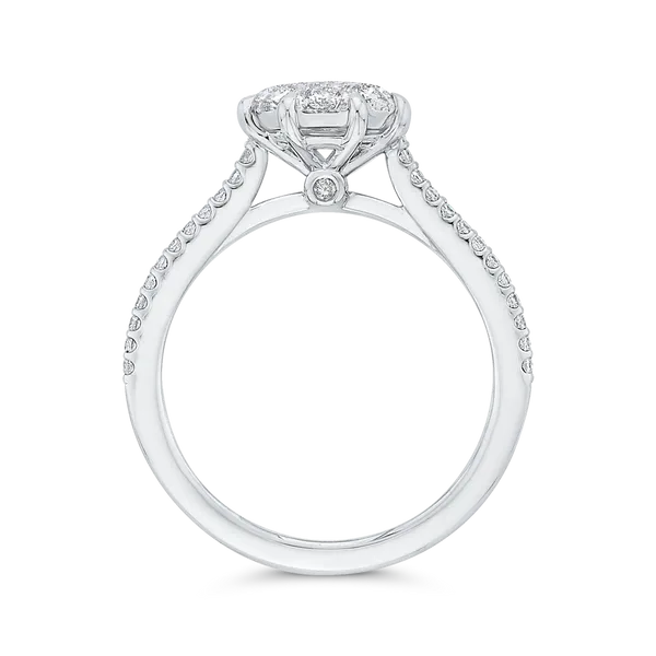 Split Shank Round Diamond Engagement Ring in 14K White Gold Image 4 McChristy Jewelers Columbus, NE