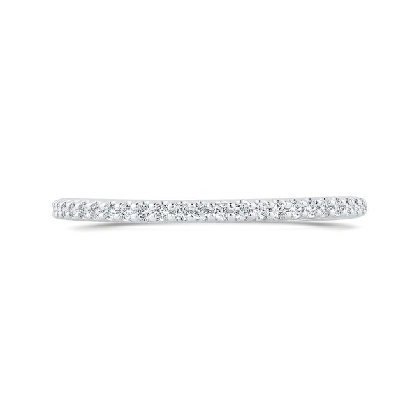 Round Diamond Half-Eternity Wedding Band in 14K White Gold McChristy Jewelers Columbus, NE