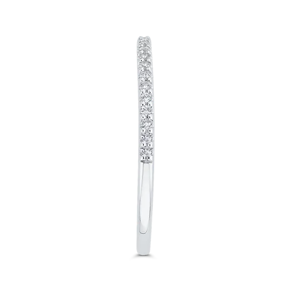 Round Diamond Half-Eternity Wedding Band in 14K White Gold Image 3 McChristy Jewelers Columbus, NE