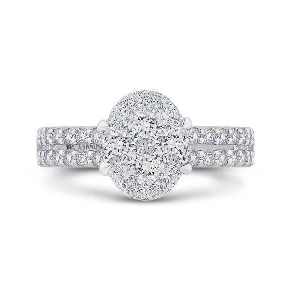 Round Diamond Engagement Ring in 14K White Gold McChristy Jewelers Columbus, NE