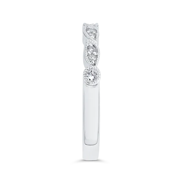 Round Diamond Wedding Band in 14K White Gold Image 3 McChristy Jewelers Columbus, NE