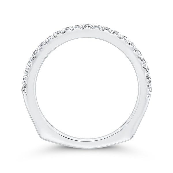 Diamond Half-Eternity Wedding Band in 14K White Gold Image 4 McChristy Jewelers Columbus, NE