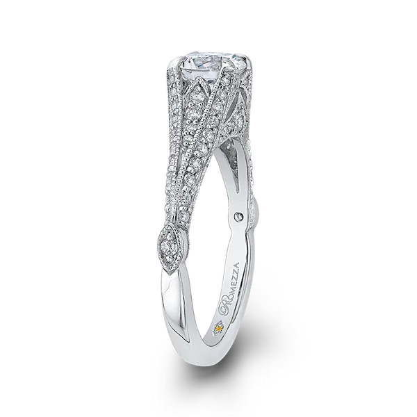 Diamond Vintage Engagement Ring in 14K White Gold Image 3 McChristy Jewelers Columbus, NE