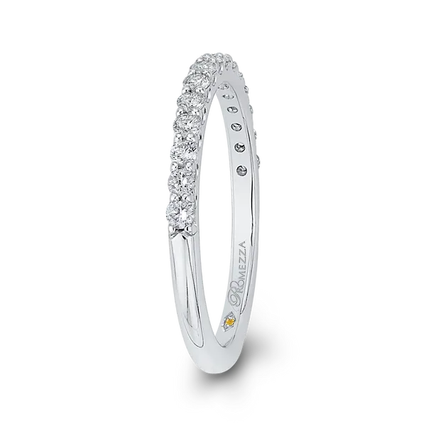 Round Diamond Half-Eternity Wedding Band in 14K White Gold Image 3 McChristy Jewelers Columbus, NE