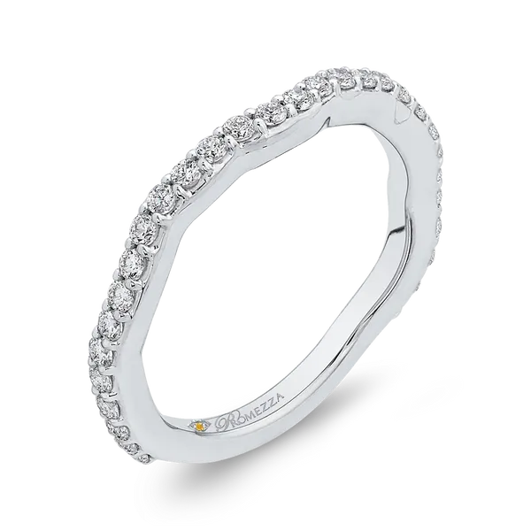 Round Diamond Wedding Band in 14K White Gold Image 2 McChristy Jewelers Columbus, NE