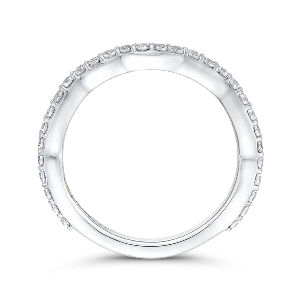 Round Diamond Wedding Band in 14K White Gold Image 4 McChristy Jewelers Columbus, NE