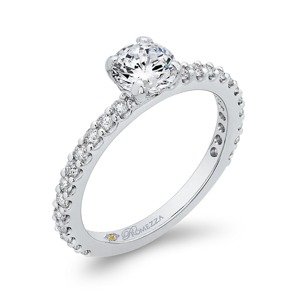 Round Diamond Engagement Ring in 14K White Gold Image 2 McChristy Jewelers Columbus, NE