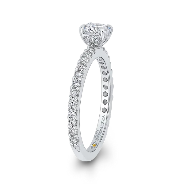 Round Diamond Engagement Ring in 14K White Gold Image 3 McChristy Jewelers Columbus, NE