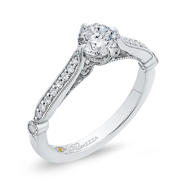 Round Diamond Engagement Ring in 14K White Gold Image 2 McChristy Jewelers Columbus, NE