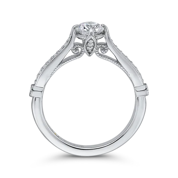 Round Diamond Engagement Ring in 14K White Gold Image 4 McChristy Jewelers Columbus, NE