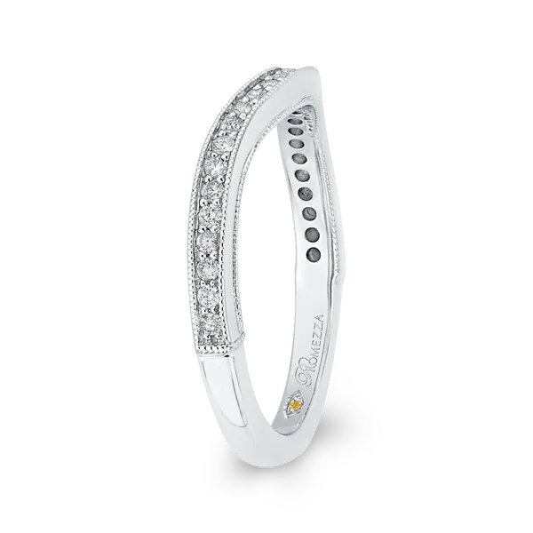 Round Diamond Half-Eternity Wedding Band in 14K White Gold Image 3 McChristy Jewelers Columbus, NE