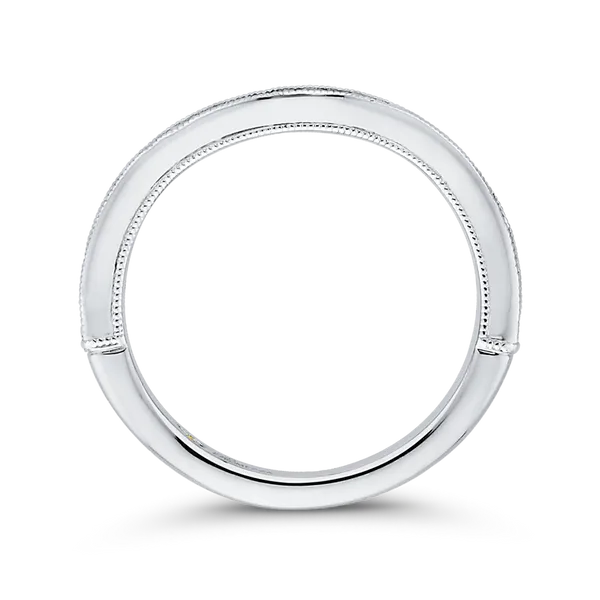 Round Diamond Half-Eternity Wedding Band in 14K White Gold Image 4 McChristy Jewelers Columbus, NE