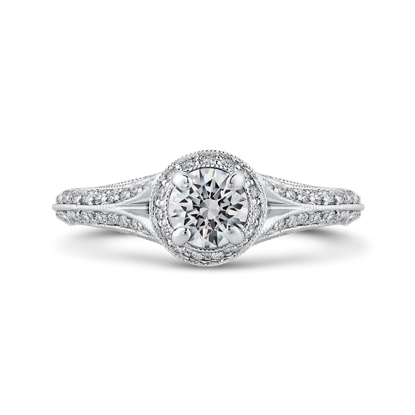 Diamond Vintage Engagement Ring in 14K White Gold McChristy Jewelers Columbus, NE