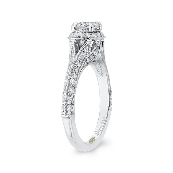 Diamond Vintage Engagement Ring in 14K White Gold Image 3 McChristy Jewelers Columbus, NE