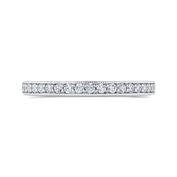 Round Diamond Half-Eternity Wedding Band in 14K White Gold McChristy Jewelers Columbus, NE