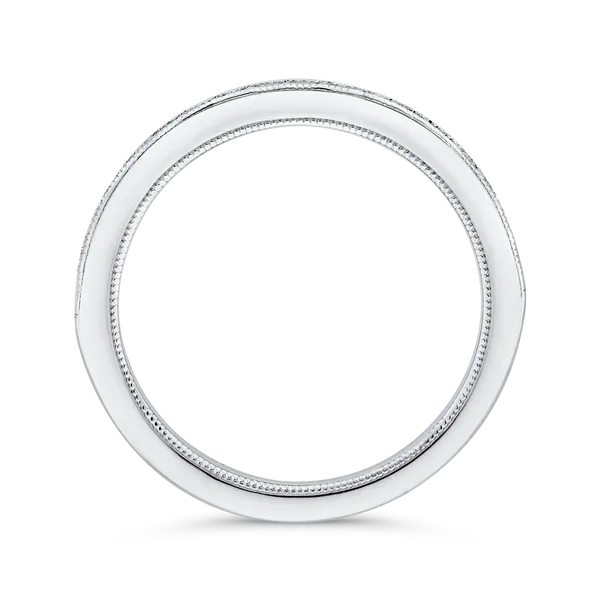 Round Diamond Half-Eternity Wedding Band in 14K White Gold Image 4 McChristy Jewelers Columbus, NE