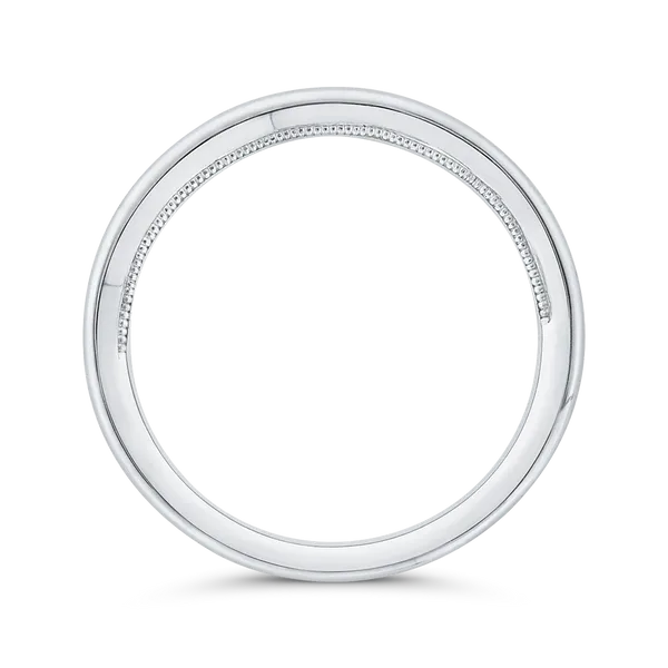 Plain Wedding Band in 14K White Gold Image 4 Alan Miller Jewelers Oregon, OH