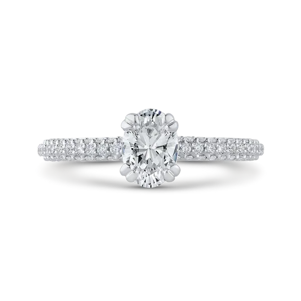 Oval Cut Diamond Classic Engagement Ring in 14K White Gold McChristy Jewelers Columbus, NE