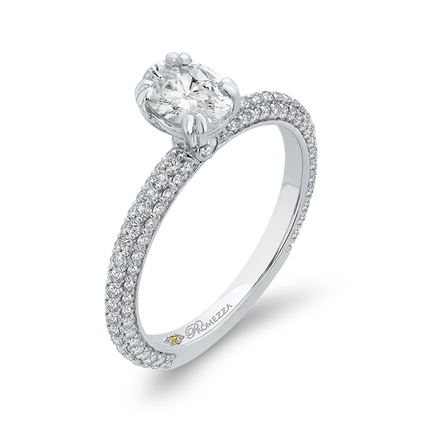 Oval Cut Diamond Classic Engagement Ring in 14K White Gold Image 2 McChristy Jewelers Columbus, NE