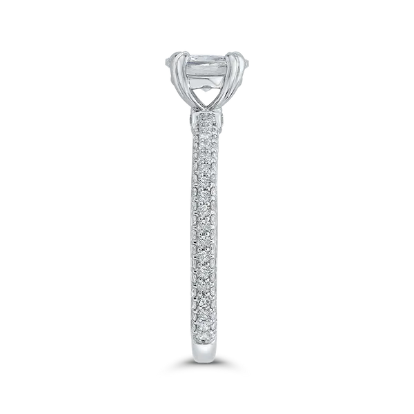 Oval Cut Diamond Classic Engagement Ring in 14K White Gold Image 3 McChristy Jewelers Columbus, NE