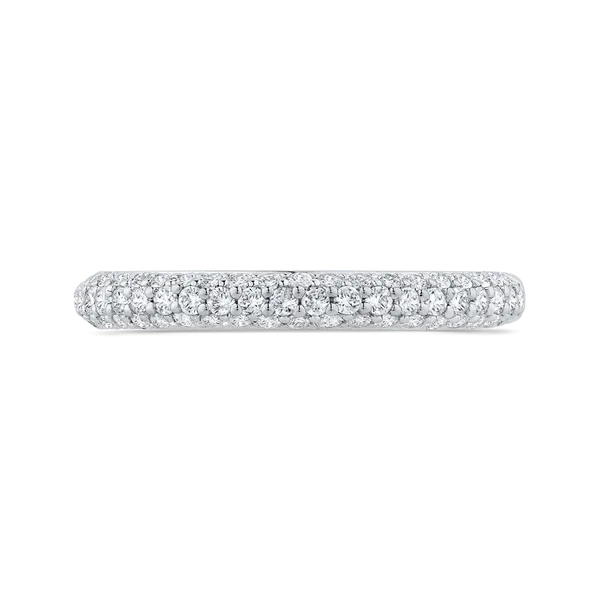 Diamond Wedding Band in 14K White Gold Alan Miller Jewelers Oregon, OH