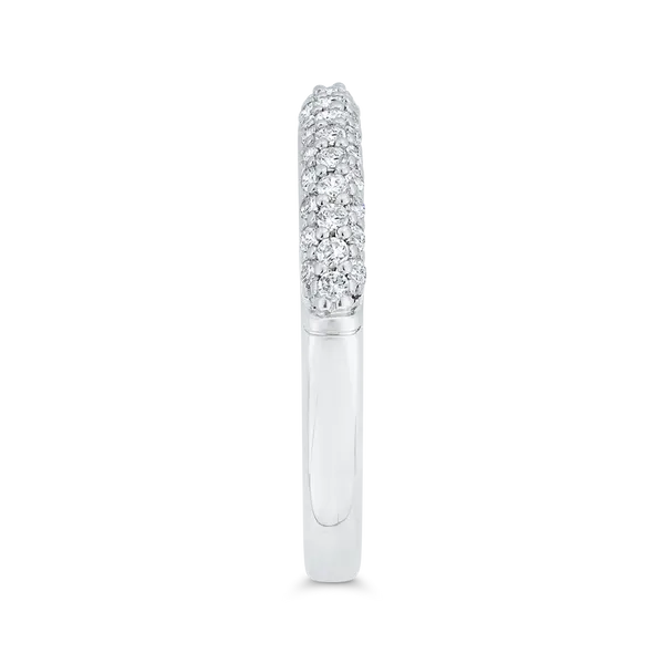 Diamond Wedding Band in 14K White Gold Image 3 Alan Miller Jewelers Oregon, OH