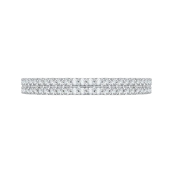 Half-Eternity Round Diamond Wedding Band in 14K White Gold McChristy Jewelers Columbus, NE