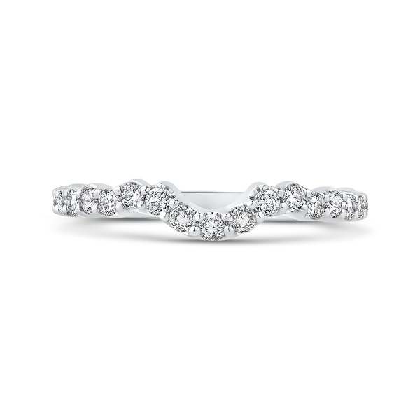 Round Diamond Wedding Band in 18K White Gold James Gattas Jewelers Memphis, TN