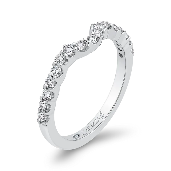 Round Diamond Wedding Band in 18K White Gold Image 2 James Gattas Jewelers Memphis, TN