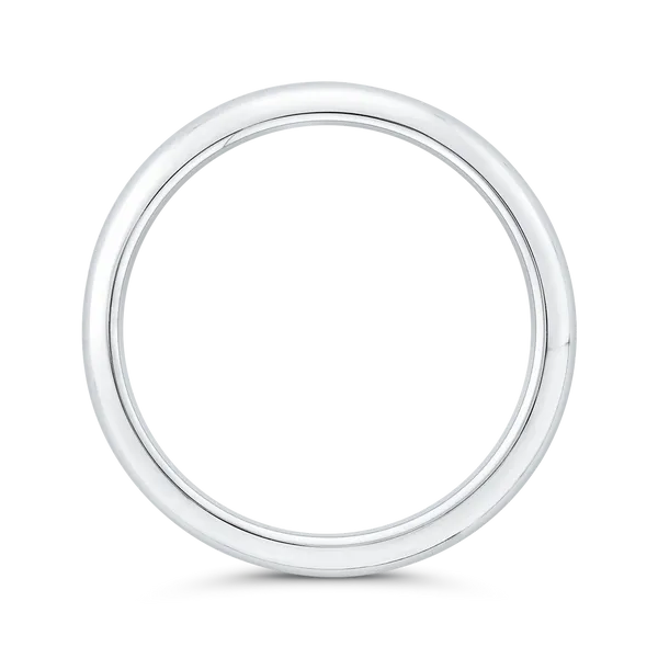 Plain Wedding Band in 18K White Gold Image 4 Diamond Shop Ada, OK