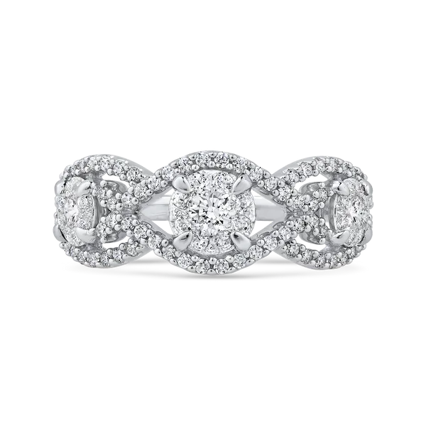 10K White Gold 3/4 ct White Diamond Fashion Ring in 14K White Gold McChristy Jewelers Columbus, NE