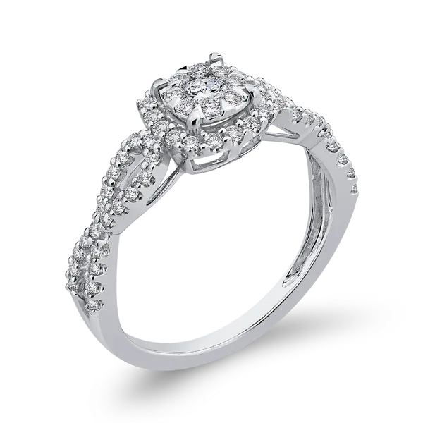 1/2 ct Round White Diamond 10K White Gold Fashion Ring in 14K White Gold Image 2 McChristy Jewelers Columbus, NE