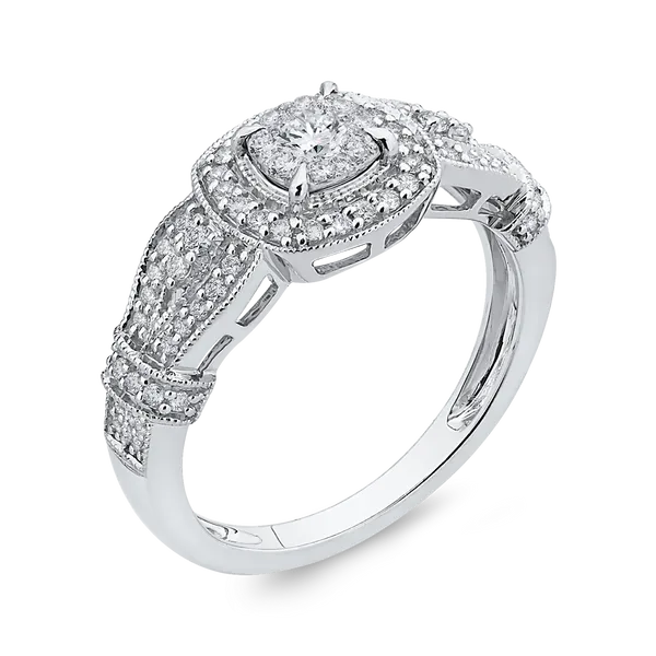 10K White Gold 1/2 ct Round Diamond Fashion Ring in 14K White Gold Image 2 McChristy Jewelers Columbus, NE